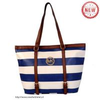 michael kors jet set striped reizen groot blauw bakken Outlet Enschede vl3ch763